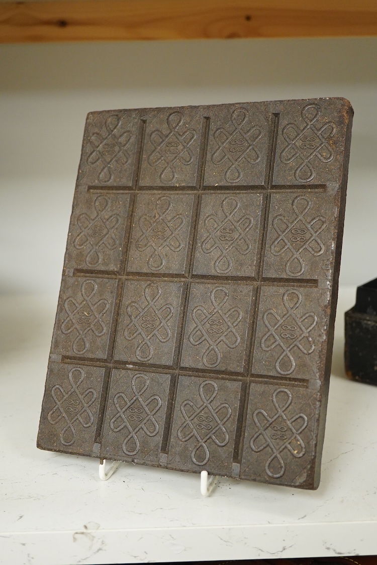 An Imperial Russian tea brick, made in China, 24 x 19cm